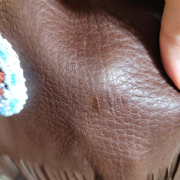 🔷️Genuine Elk Hide Leather Crossbody Purse Bag by Native Americans - Picture 4 of 10